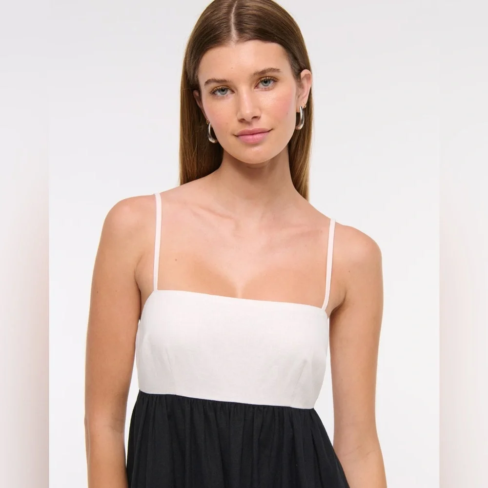 NWT A&F Tie-Back Babydoll Maxi Dress